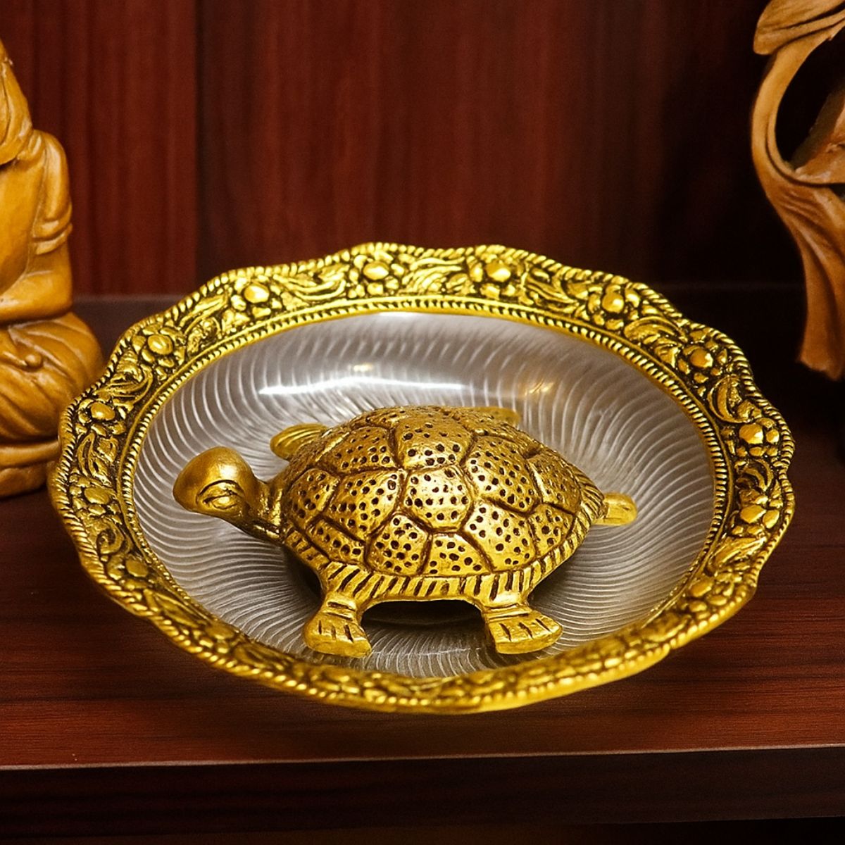 Tiny Shiny Tortoise Showpiece — Vastu Turtle Idol  for Home Decor and Gifting