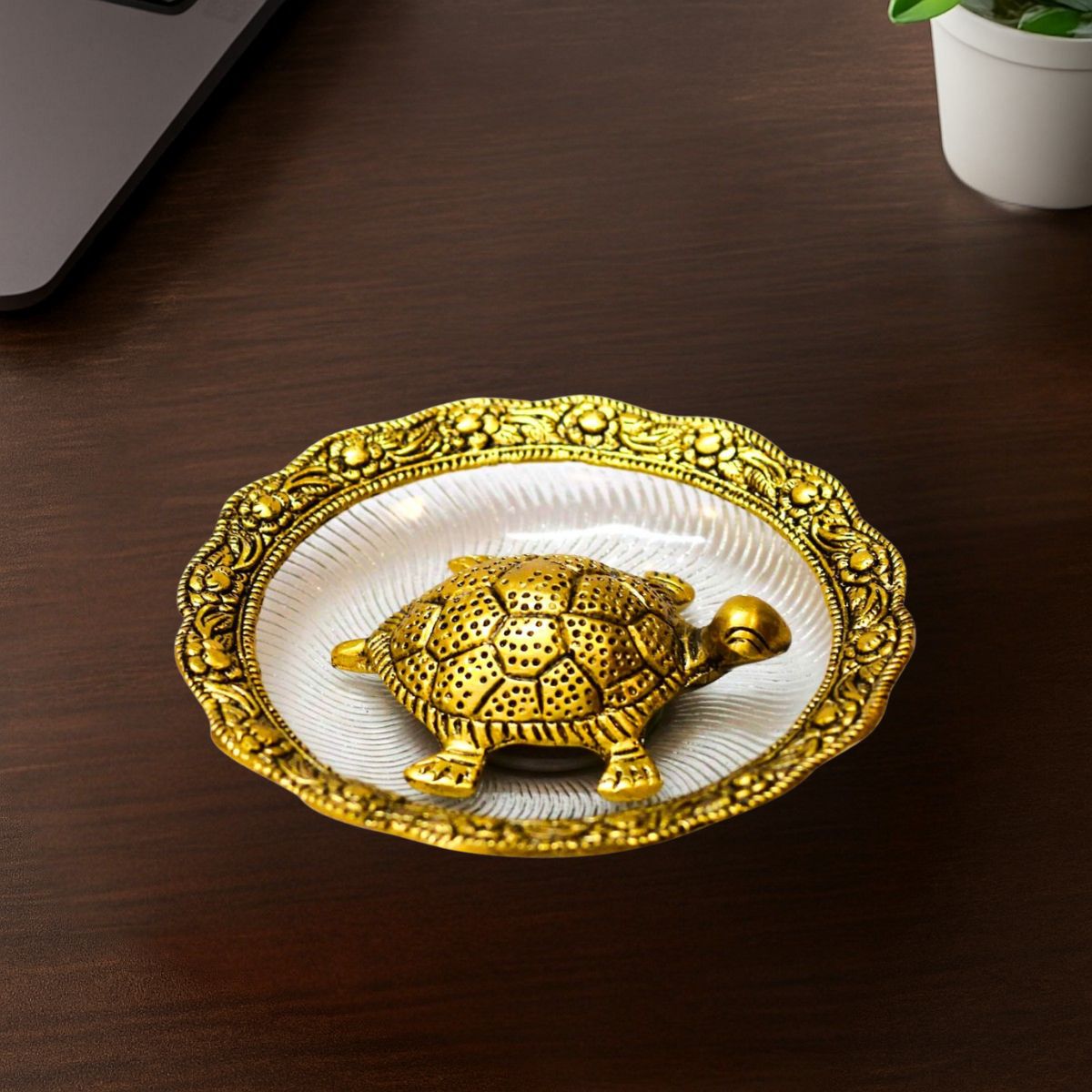 Tiny Shiny Tortoise Showpiece — Vastu Turtle Idol  for Home Decor and Gifting