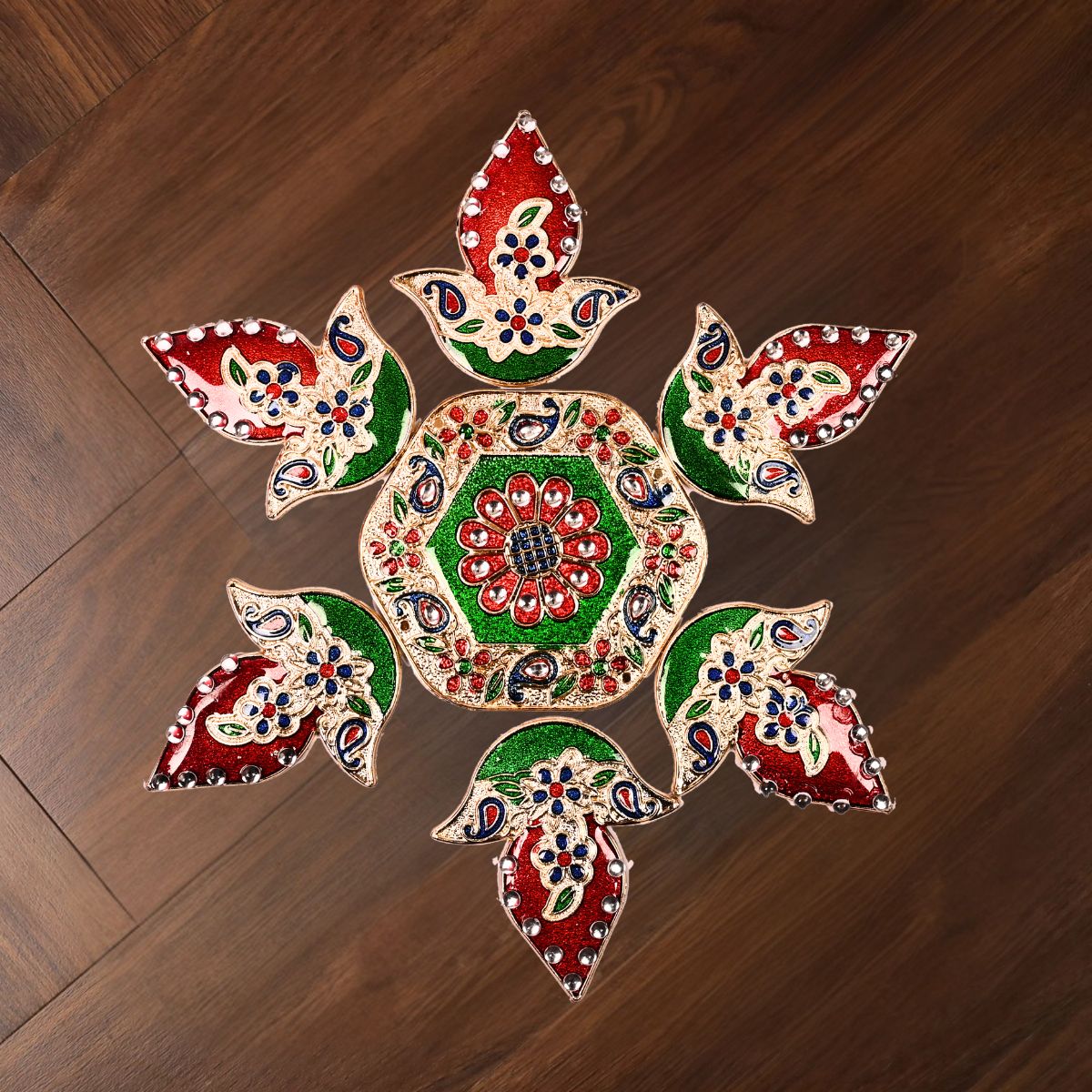 Diya Meena Stone Rangoli