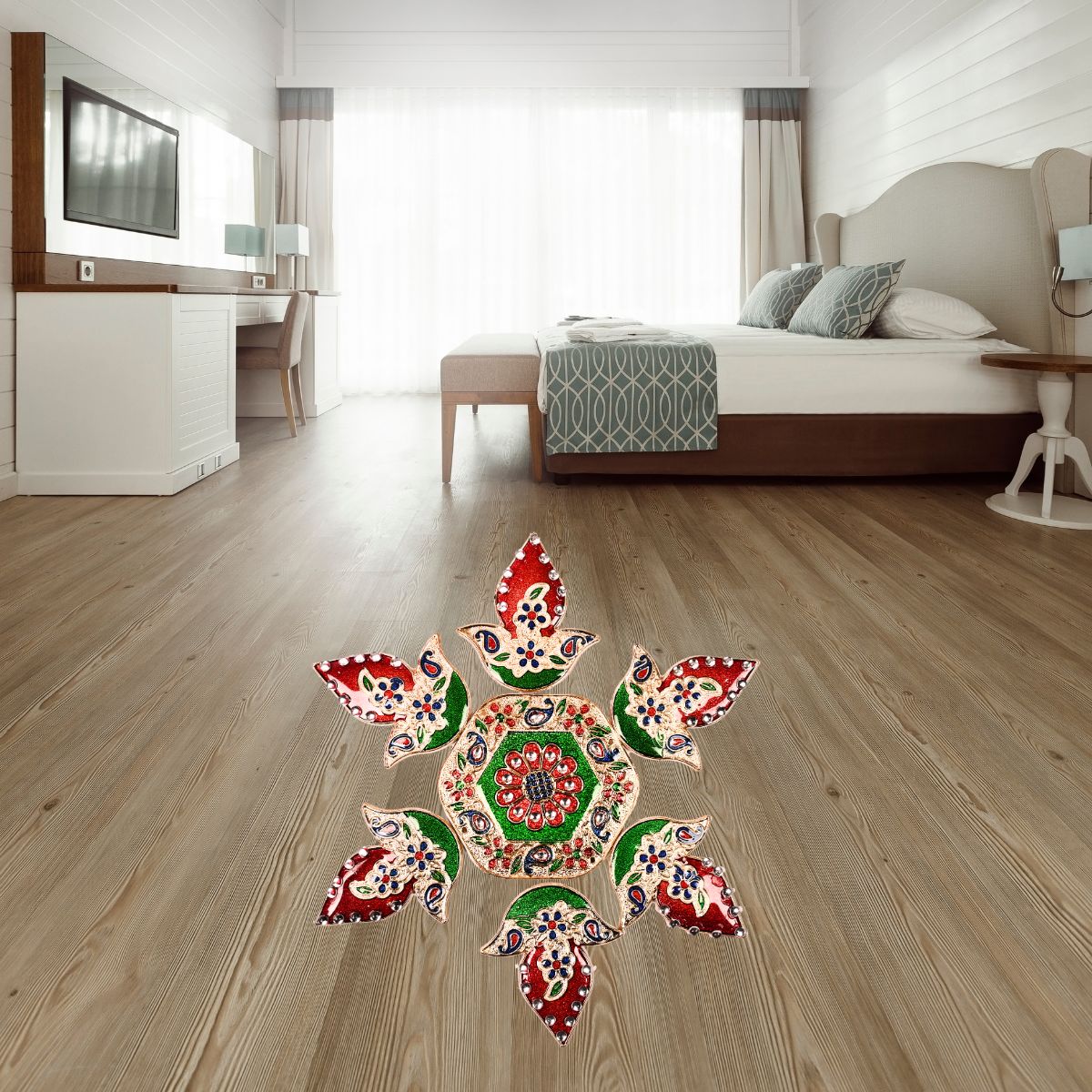 Diya Meena Stone Rangoli