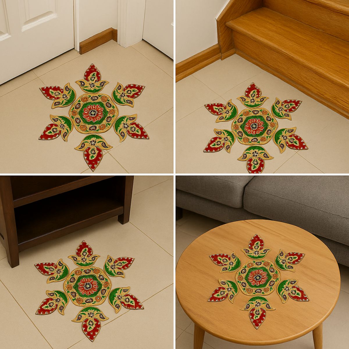 Diya Meena Stone Rangoli