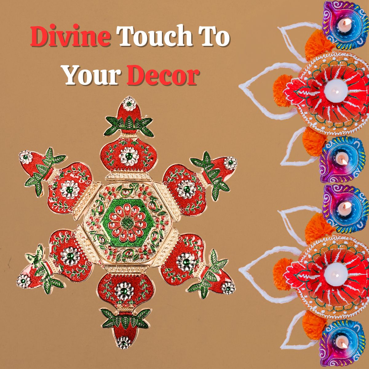 Kalash Meena Stone Rangoli