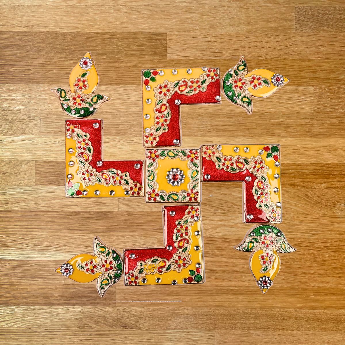 Swastik Meena Stone Rangoli