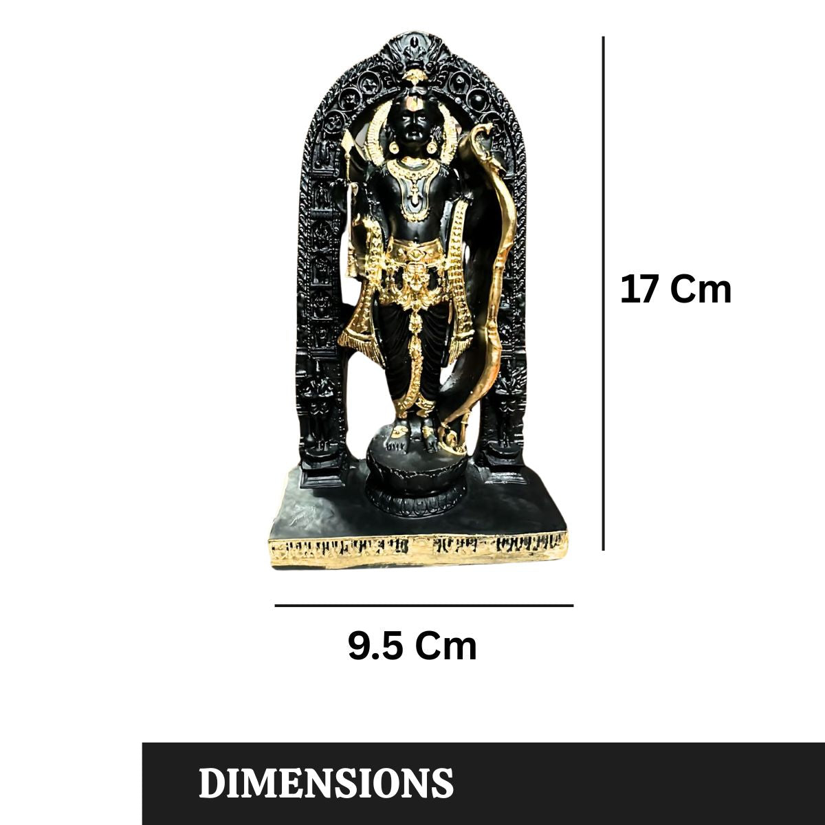Tiny Shiny Ram Lala Idol Murti Statue -7 Inch