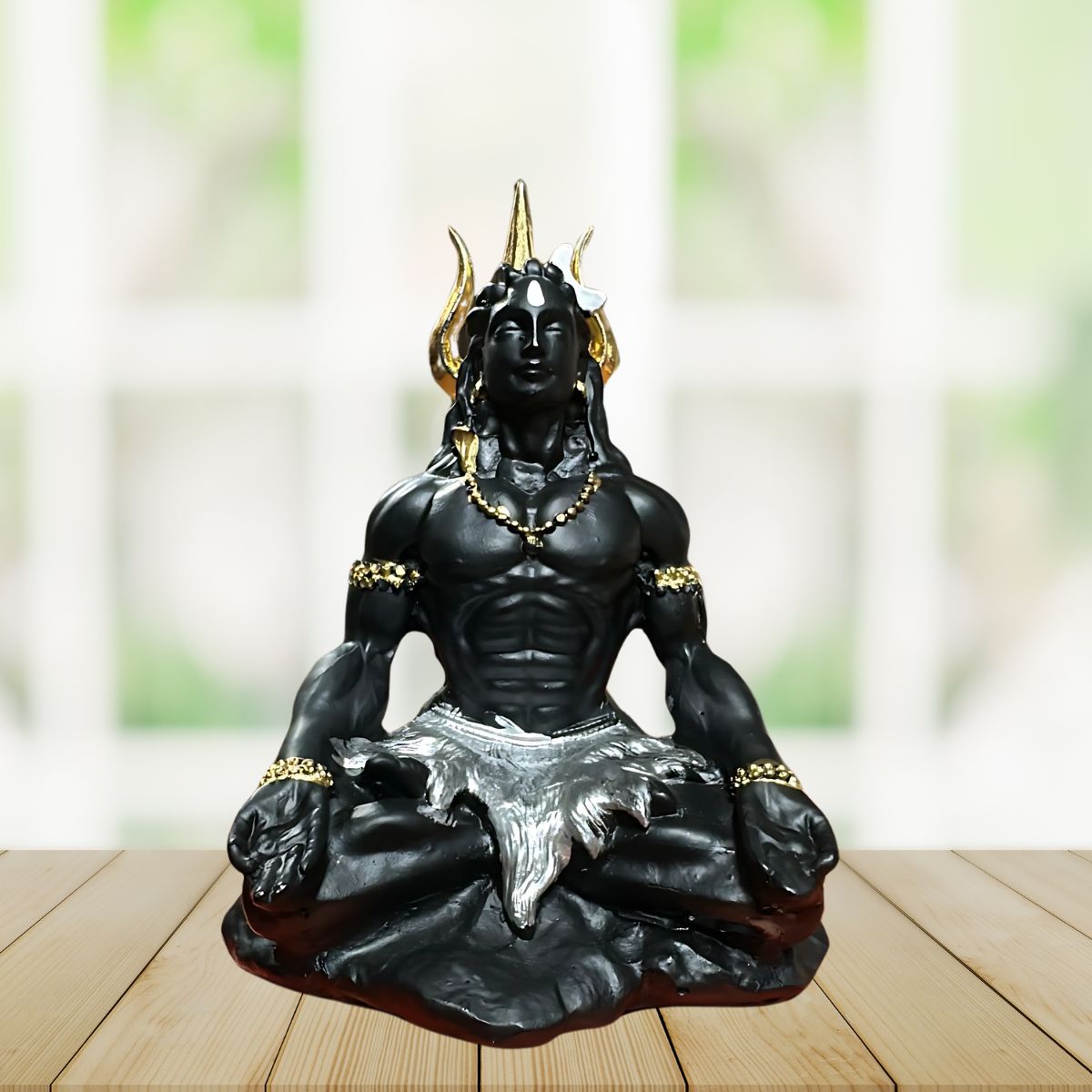Tiny Shiny Adiyogi Shiv Idol Statue 7 Inch