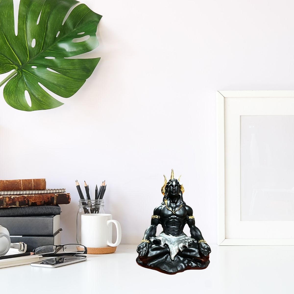 Tiny Shiny Adiyogi Shiv Idol Statue 7 Inch
