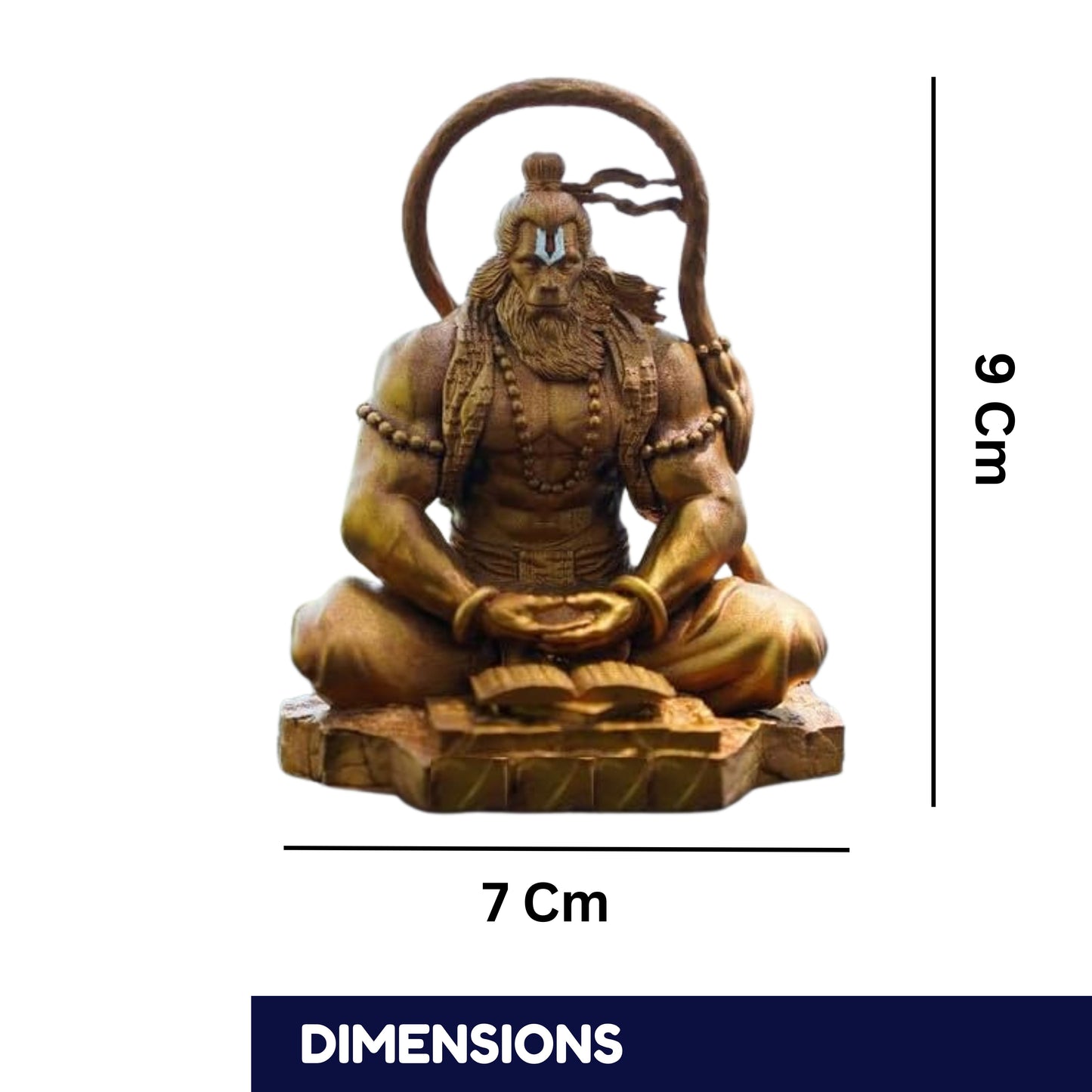 Tiny Shiny Tail Hanuman Ji Murti Dhyan Mudra