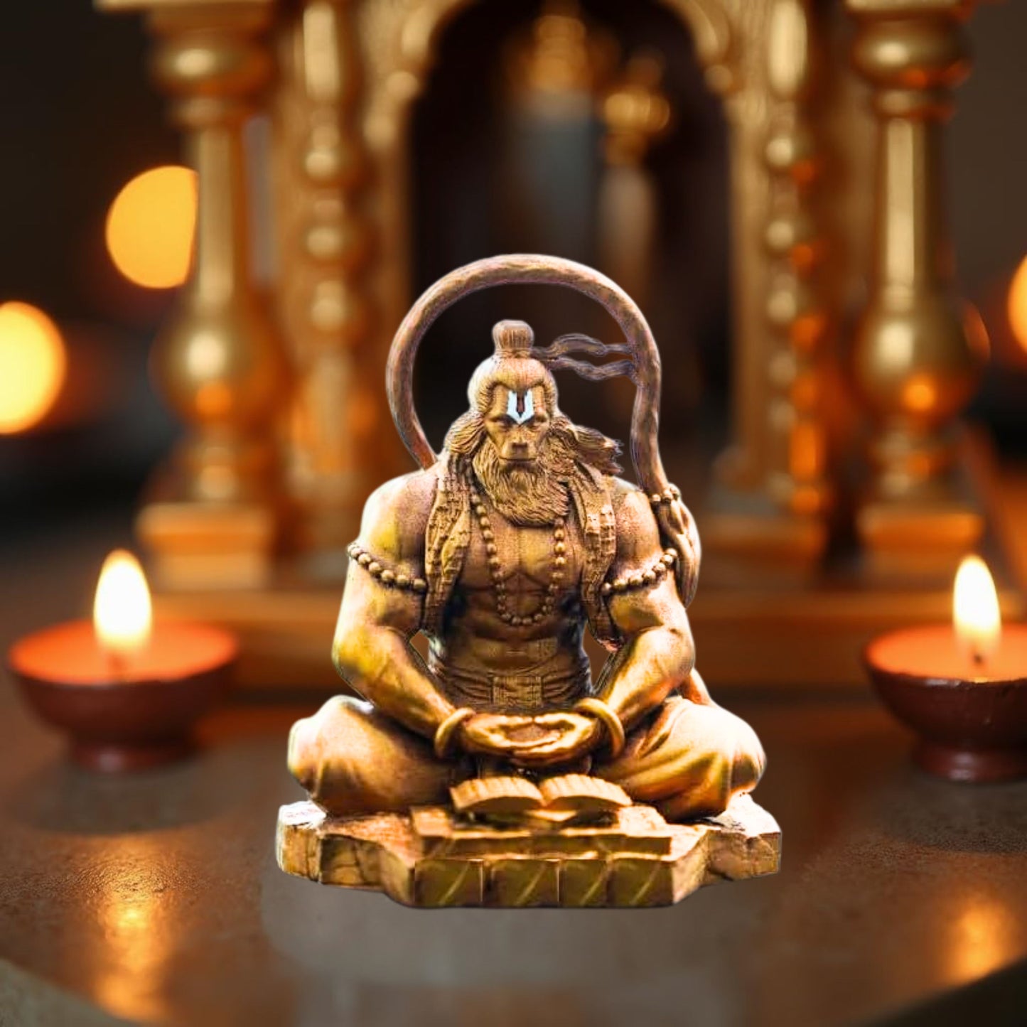 Tiny Shiny Tail Hanuman Ji Murti Dhyan Mudra
