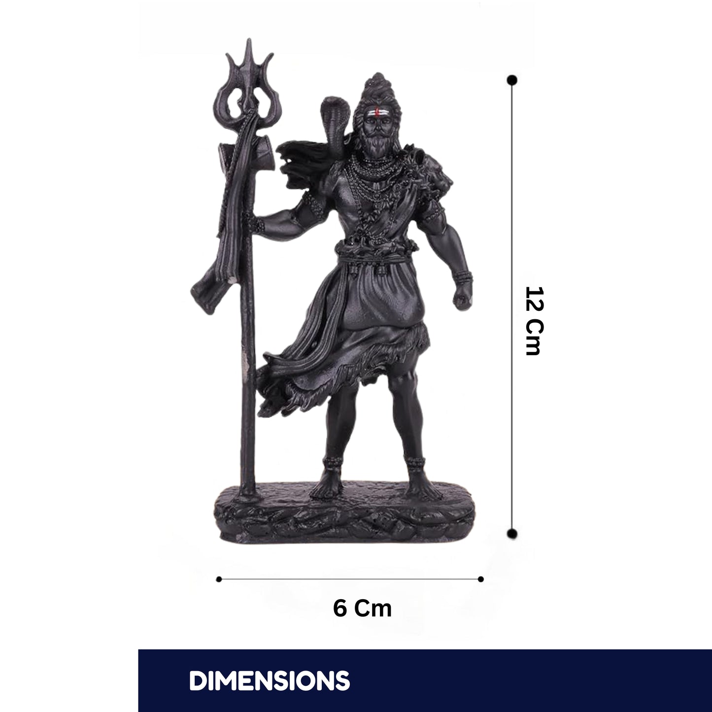 Tiny Shiny Standing Shiv Ji Statue Good Luck Gift