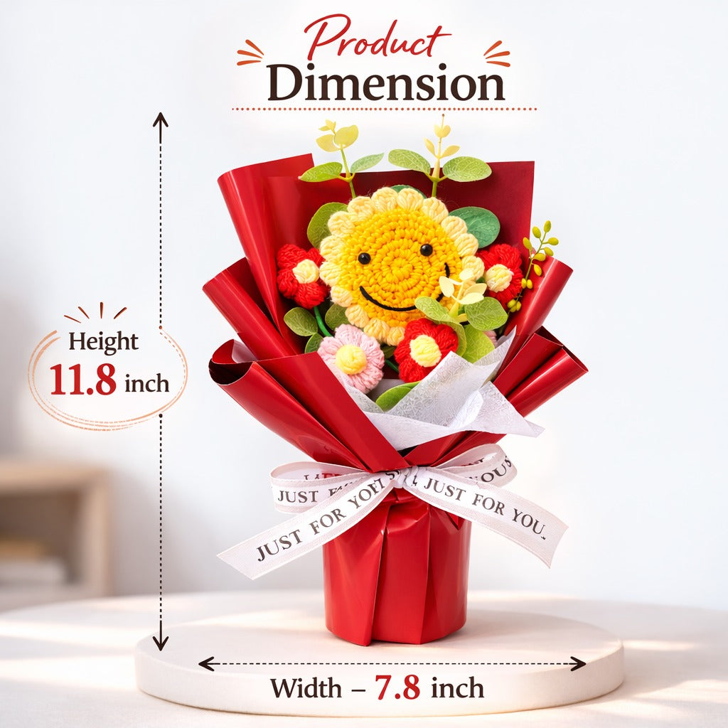 Crochet Sunflower Bouquet Decor