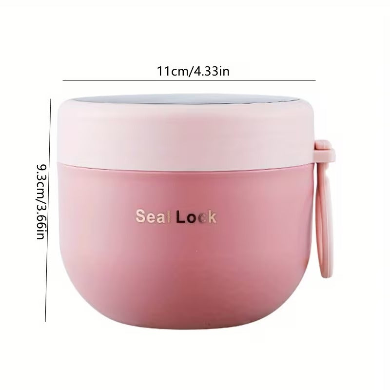 1pc Plastic Thermal Lunch Box, Insulated Lunch Cup, Portable for Camping And Picnic, Food Container, Bento Box,back to school