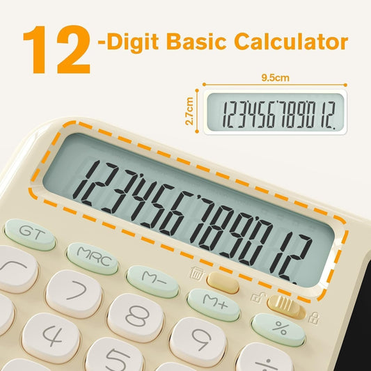 Calculator with Ruffpad Notepad By Lamta, 2-in-1 Calculator & LED Writing Pad with 7.5 Inches Tablet, 12 Digits, Stylus Pen for School, Office, Corporate Person