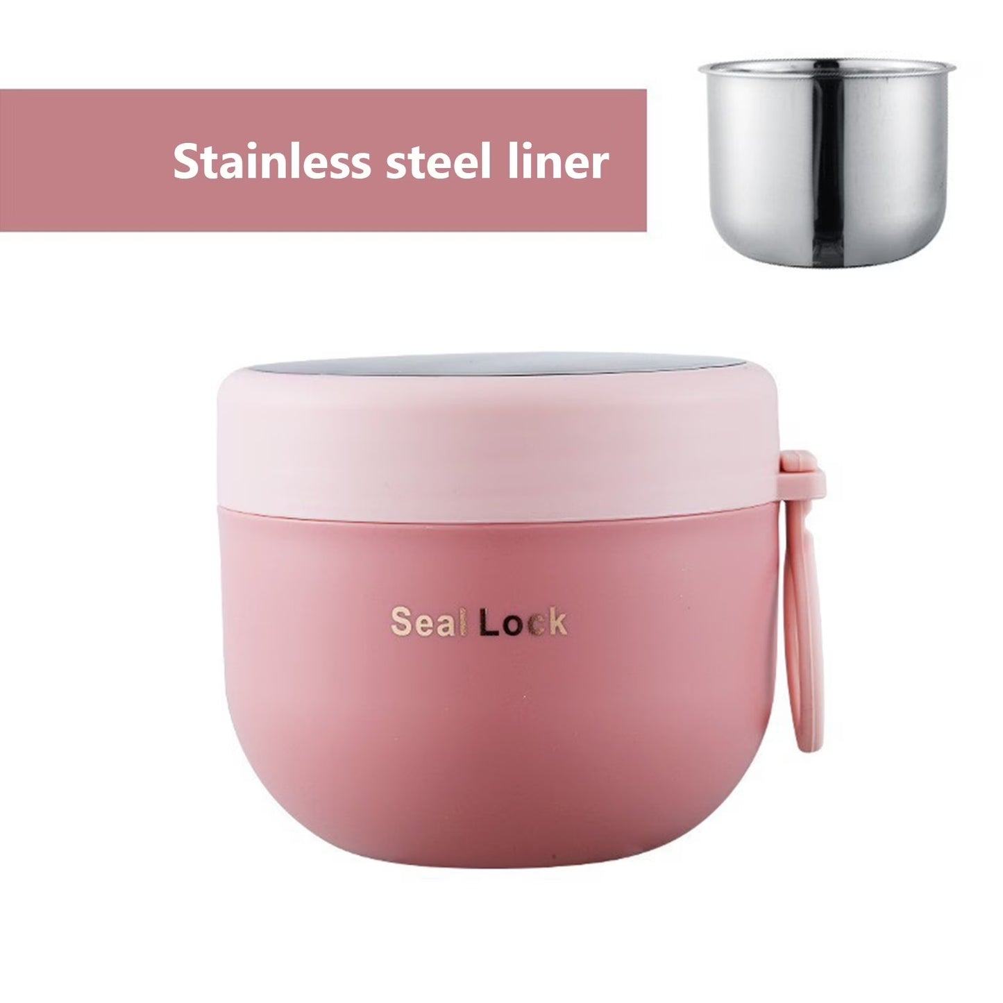 1pc Plastic Thermal Lunch Box, Insulated Lunch Cup, Portable for Camping And Picnic, Food Container, Bento Box,back to school