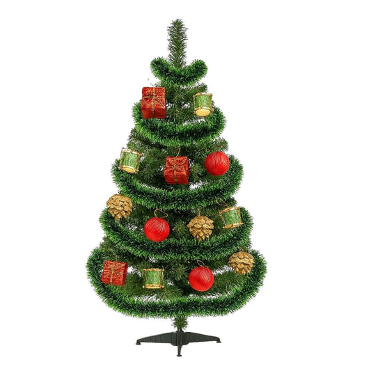 Artificial Green Christmas Tinsel Garland Strings Pack of 10