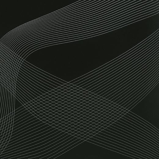 Tiny Shiny Black Gold Gradient Geometric Line Wallpaper | Peel & Stick Self-Adhesive Modern Wall Décor for Bedroom, Living Room, Office & Accent Walls