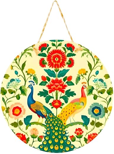 Tiny Shiny Peacock Home Decorative Wall Art Mdf Wooden Hanger For Living Room Bedroom | Artworks Decor | Office | Gift | Quotes Items | Wall Hanging For Home Decoration