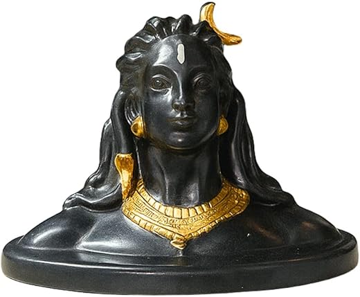 Tiny Shiny Small Adiyogi Shiva Statue for Car Dashboard| Adiyogi Statue for Home Decor Pooja Room Office| Mahadev Murti Lord Shiva Idol Gift for Diwali Maha Shivratri...