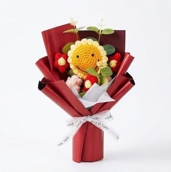 Crochet Sunflower Bouquet Decor