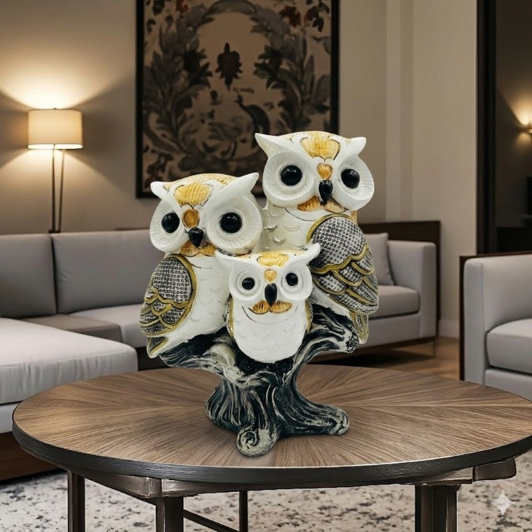 Owl Resin Showpiece for Home Decor
